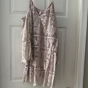 Lace Open-Shoulder Dress